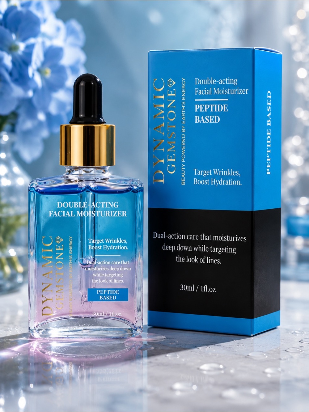DYNAMIC GEMSTONE Peptide Double-Acting Facial Moisturizer – Target Wrinkles